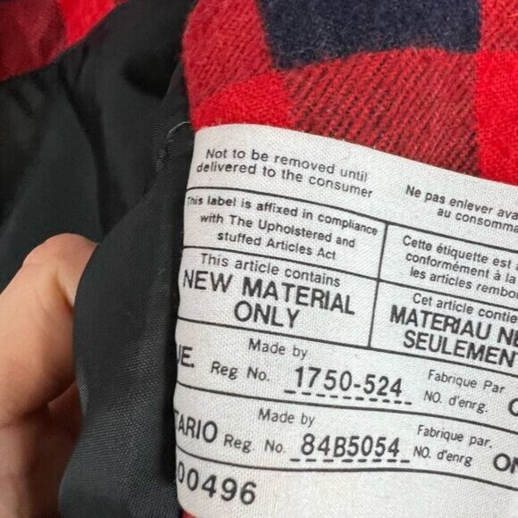 Vintage Hunters Club Men’s Large Buffalo Plaid Red Blue Full Zip Vest Jacket - Picture 12 of 13